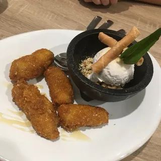 Roti with Coconut Ice Cream