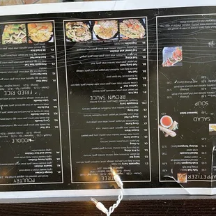 The menu