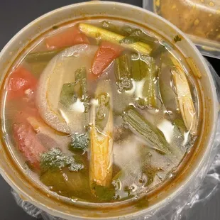 Tom Yum (chicken/$2.50)