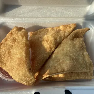 Crab Rangoon was too chewy but tasted decent.