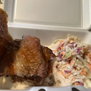 Brisket Sandwich with Slaw.
