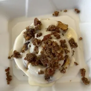 Maple Bacon Smoked Cinnamon Roll with Bacon candy