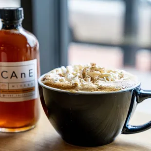Sweetie Pie | CAnE Collective sweet potato syrup, espresso, milk, topped with housemade vegan maple whipped cream | *fall seasonal*