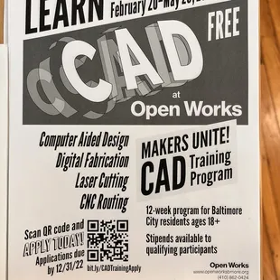 Free CAD training from February - May
