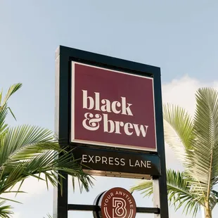 a sign for a coffee shop