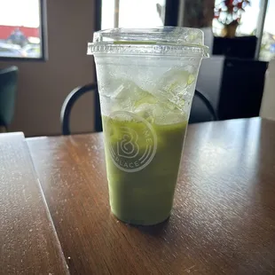 Matcha tea with lemonade was good, but the overall tea selection is abysmal