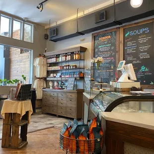 the inside of a coffee shop