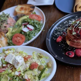 Salmon tartare (GF), Turkish Feta Salad