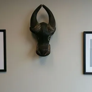 Mask and frames are from the shop. The prints are from Cleveland's Museum of Art.