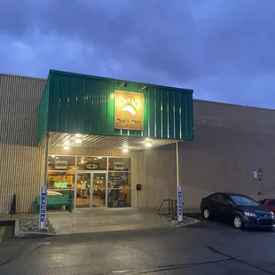 Outside facing entrance