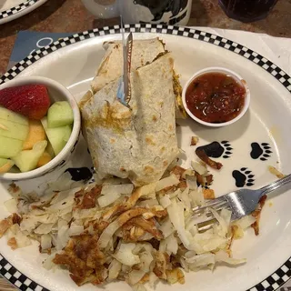 Chorizo Breakfast Burrito (1360-1410 cals.)