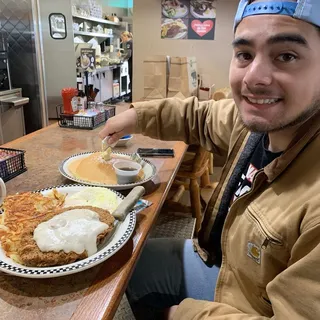 BIGFOOT Chicken Fried Steak & Eggs* (2520-2580 cals.)
