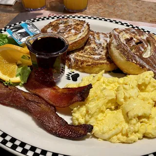 Cinnamon Roll French Toast* (1650 cals.)