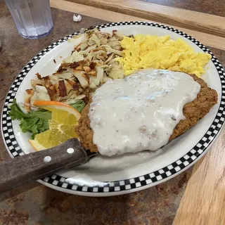 BIGFOOT Chicken Fried Steak & Eggs* (2520-2580 cals.)