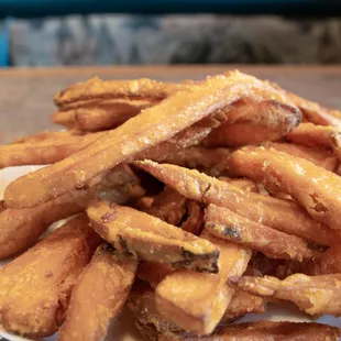 a plate of sweet potato fries