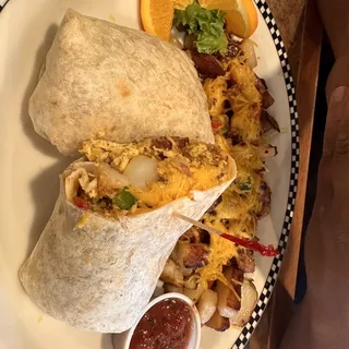 Chorizo Breakfast Burrito (1360-1410 cals.)