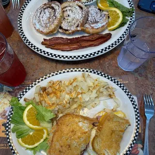 Cinnamon Roll French Toast* (1650 cals.)