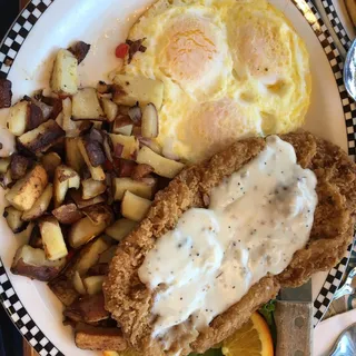 BIGFOOT Chicken Fried Steak & Eggs* (2520-2580 cals.)