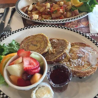 Cinnamon Roll French Toast* (1650 cals.)