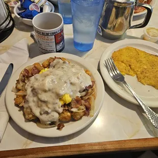 My tot scramble plus a potato pancake
