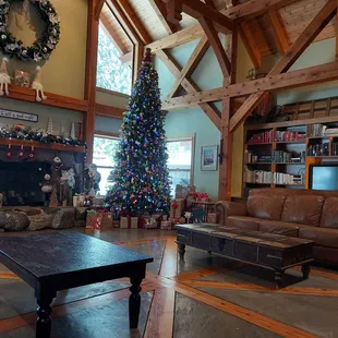 The great room at Christmas