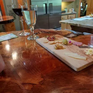 Wine and cheese daily, yum!