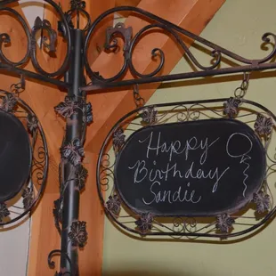 Such a sweet, thoughtful touch...as we walked in the front door I saw this sign