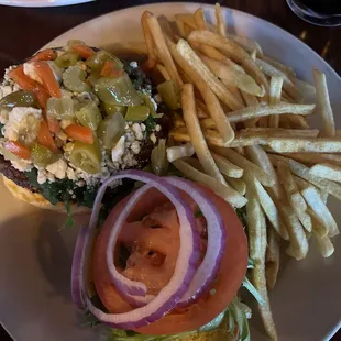 Chicago Style Burger. Freaking awesome.