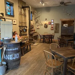 the interior of a restaurant