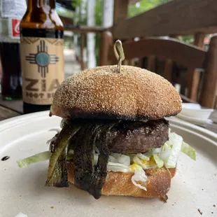 Green Chili Burger