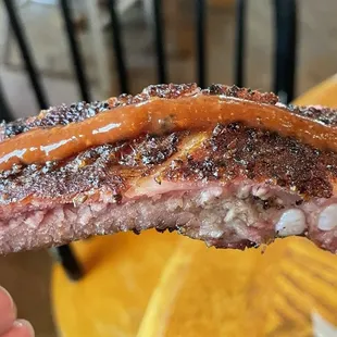Up close look at a delicious pork rib