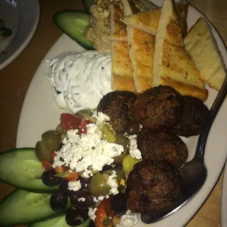 Lamb Meatballs And Sumac Hummus