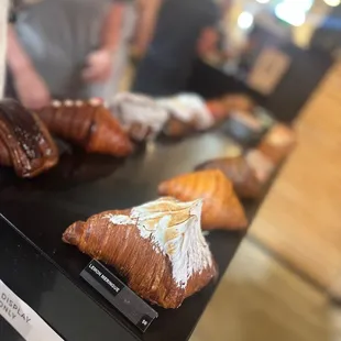 croissants and pastries on display