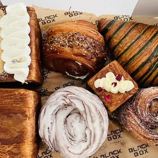 a variety of pastries