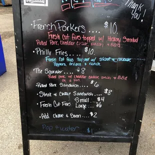 Menu board
