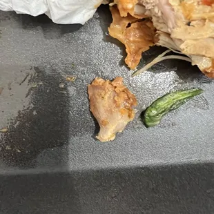 Not cooked well and turning black