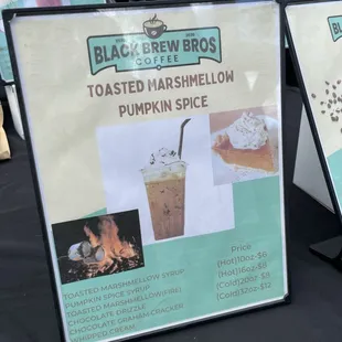 a sign for pumpkin spice