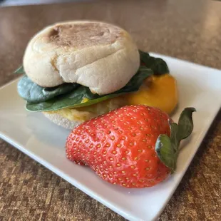 Bacon egg spinach and cheese!