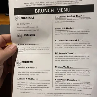 Brunch menu