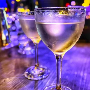 Basil lavender infused martini