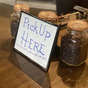 Pick up area for order in advance