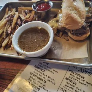 Beef dip with fries
