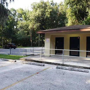 Restroom and Parking Lot