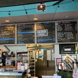 Menu 7/2022 and front counter area