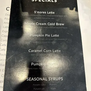 Seasonal Specials