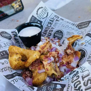 Loaded sidewinder potatoes