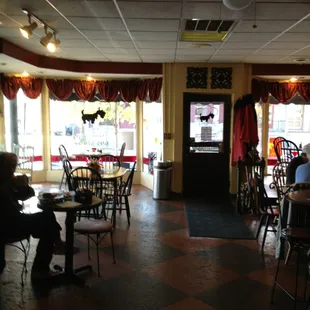 people sitting at tables