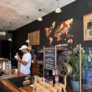 a man working behind the counter