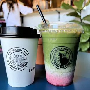 Coffee &amp; Matcha Rose Drink