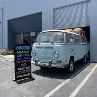 Front of the store. Coffee shop located in an office/warehouse center